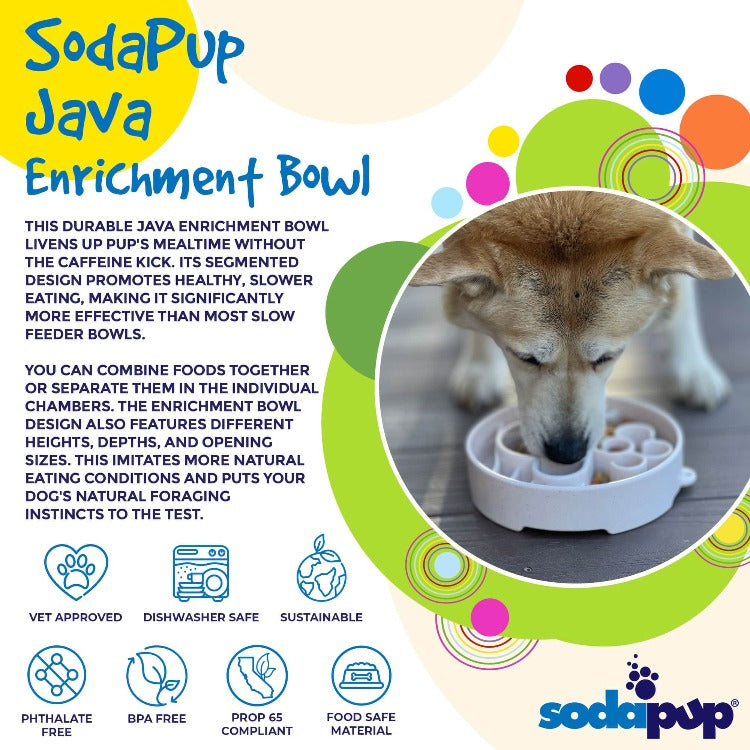 Java Deep Slow Feeder Dog Bowl for Enrichment