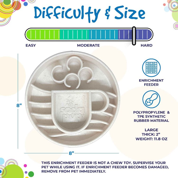 Java Deep Slow Feeder Dog Bowl for Enrichment