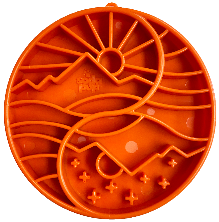 Sun & Moon Shallow Slow Feeder Dog Tray
