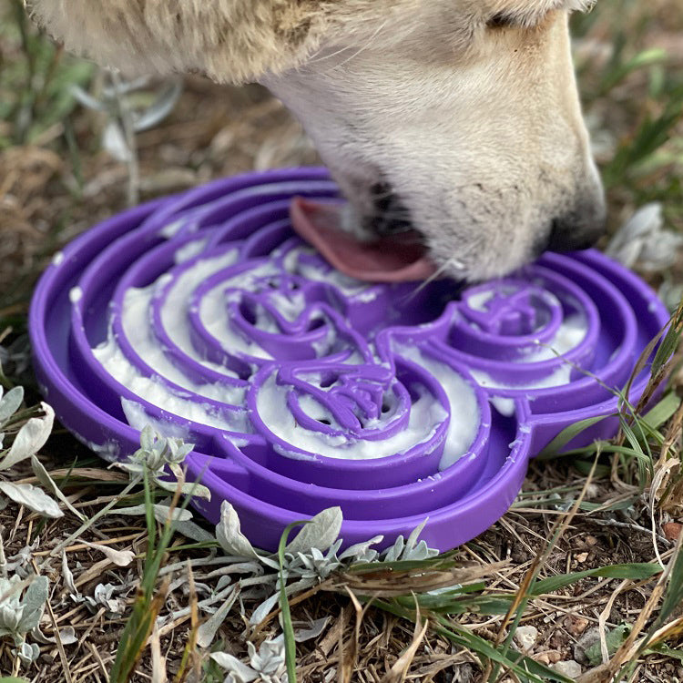 Frog Shallow Slow Feeder Dog Bowl | USA Made