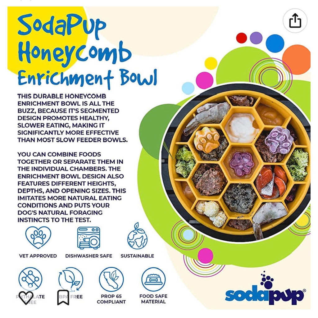 Honeycomb Slow Feeder Dog Bowl